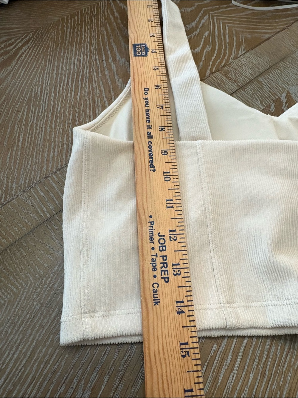 OFFLINE Beige Cropped Corduroy Tank Mini Dress Set - Neutral Two-Piece A225 - Picture 12 of 13